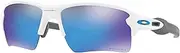 [Oakley] Men's Oo9188 Flak 2.0 XL Rectangular Sunglasses, Polished White/Prizm Sapphire, 59 mm
