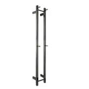 AGUZZO Ezy Fit Vertical Bottom Wired Heated Double Towel Rail - Gun Metal