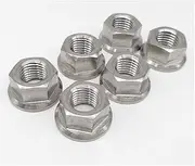 6PCS Titanium Ti M10 Pitch Sprocket Flange Nut for Ho.nda Suzuki Yamaha Nuts M10x1.25mm DaJiKan (Color : Ti color)