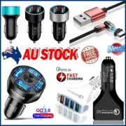 Fast Charge 3.0 Car Charger 2/4 USB Ports Power Adapter Cigar9Bte Lighter Socket