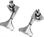 OFFSCH Upgrade Your Bass 4pcs 2l2r Bass Tuners Zinc Alloy for Tuning Pegs Replacement (silver)