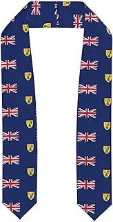 [EdWal] Flag of the Turks and Caicos Islands print Graduation Stole and Sash Class for Unisex Adult Honor Stole Honor Stole of 2025