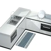 Non-Slip Waterproof PVC Kitchen Floor Mat 1PCS