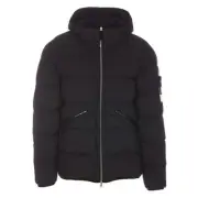 Stone Island Stone 24FW Emblem Seamless Tunnel Hooded Padded Jacket Black