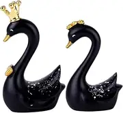 Alipis 1 Set 2pcs Swan Ornaments Car Ornament Desk Top Decor Decoraciones para Salas De Casa Wedding Centerpieces for Tables Wedding Figurines Home Decoration Resin Lovers Household