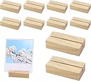 Wooden Base for Floral - 10x Wooden Card Holder | Garland In Base, Versatile Dish Holders In For Photo Albums, Photo Backgrounds, Table Numbers, Pro