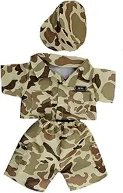 Desert Army Brown Camouflage Cuddles Outfit Teddy Clothes fits 15-16 inch (40cm) Teddies & Build a Bear