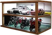 Car Garage Protective Organizer Scene 1/32 Parking lot/car Model Display Rack Underground Garage Scene Alloy Toy car Collection Storage Box Simulation Parking lot Mode(Two-Story)