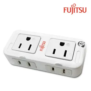 FUJITSU富士通電源轉接壁插(PE4T301) 3孔/2座+ 2孔/2座 過載自動斷電設計