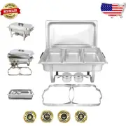 Durable Buffet Warmer Set - 5 Pan Stainless Steel Chafer with Folding Frame