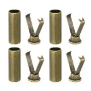 Metal Shoe Lace Tips, 4Pcs Shoelace Head, Cylindrical Tip Cord (Bronze)