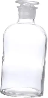 NOLITOY 1Pc Small Mouth Glass Bottle with Scale Borosilicate Glass for Laboratory Use for Storing Chemicals and Powders Capacity