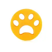 Pet Hair Remover Cat Fur Dog Hair Lint Catcher from Laundry Washing Machine Round Yellow