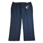 Lauren Ralph Lauren Navy Plaid Dress Pants Mens 44x30 Classic Fit Ultraflex NEW