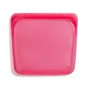 Stasher Silicone 828ml/19cm Reusable Sandwich Bag Storage Travel Pouch Raspberry