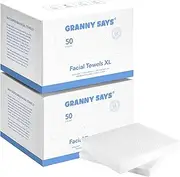 GRANNY SAYS Face Towels Disposable, 100 Count Face Wipes XL, Ultra Soft Facial Wipes