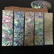Natural Green/Blue Inlay Material Abalone Shell Blanks DIY Size 5.5 x 1.6 inch
