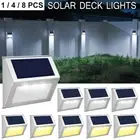 Solar LED Deck Lights Outdoor Path Garden Patio Pathway Stairs Step Fence Lamp