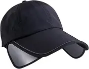 [Generic] Sun Hat - Sun Visor Hats | Polyester Sun Hat Perfect Match for Any Summer Outdoor Look | Travel Hat for Summer Walk | Foldable Beach Visors for Sun Ray Protection Black, Black