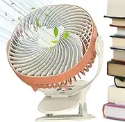 Clip on Fan, Personal Portable Clamp Fan Desk, Usb Rechargeable Cool Gadgets with Night Light, 5 Speeds Adjustable, Strong Airflow, Size/color/quantity, Ideal for Dorm, Bedroom