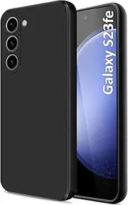 Designed for Samsung Galaxy S23 FE Case, Silicone Shockproof Phone Case with [Soft Anti-Scratch Microfiber Lining] for Samsung Galaxy S23 FE 5G 2023 (Black)