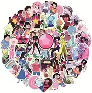 50pcs Steven Universe Anime Stickers for Teens Girls Boys, Cute Japan Cartoon Vinyl Decals for Skateboard, Water Bottles, Phone, Laptop, Travel Case, Car, Bike, Scrapbook (Universe)