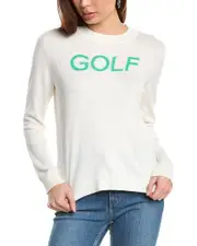 Hannah Rose Golf Intarsia Cashmere-Blend Sweater