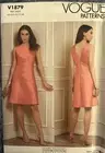 Vogue 1879 Claire Schaeffer A-Line V Back Dress Pattern, Size 6-14 or 14-22