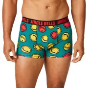 Brilliant Basics Men's Jingle Bells Trunks - Green