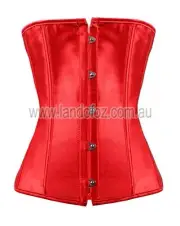 real quality RED CORSET satin @Size 10 sexy pirate gypsy wench mardi gras
