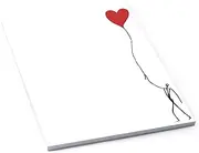 Logbuch-Verlag Letter Paper Pad Black White Red Heart Letter Pad Notepad DIN A4 Love Christmas Love 50 Sheets 120 g/m²