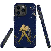 For iPhone 14 Pro Max Case Tough Protective Cover, Aquarius Drawing