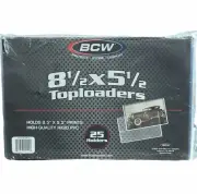 25 BCW 8.5x5.5 Print Photo Document Toploader Holder Plastic Rigid Case Standard
