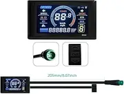 Motorized Scooter 24-72V E-Bike LCD-S966 Colorful Display Control Panel Agreement No.2 SM/Waterproof Plug Electric Bicycle Accessories Motorized Scooter (Color : Waterproof)