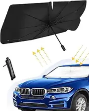 Large Car Sunshade Front Windshield with Safety Hammer Car Windscreen Sun Shade Front Window Sunshade UV Rays Protector Car Shades for Most Cars SUVs
