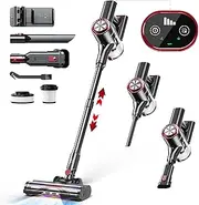 [Fugacal] Cordless Vacuum Cleaner, 23KPA Stick Vacuum with 42Mins 2200mah Detachable Battery, 6 in 1 LED Display Lightweight Cordless Stick Vacuum Cleaner for Home Hard Floor Car Carpet