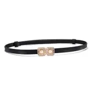 Brand Fashion Women Decorative Belt Genuine Leather Luxury Pearl Metal Buckle Adjustable Thin Belt For Dress ceinture femme