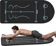 AB Roller Exercise Mat, AB Roller Wheel Mat, Pilates Fitness Mat - Slip Workout Pad for AB Roller Wheels, 59x24 Inch Gym Equipment Yoga Floor Cushion