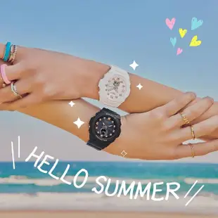 【CASIO 卡西歐】BABY-G 夏日沙灘手錶 女錶 _黑_BGA-320-1A_42.4mm