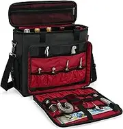 OUUTMEE Bartender Kit Travel Bag for Cocktail Shaker Set, Portable Carrying Bag With Compartments for Wine Bottles, for Travel Home Indoor Outdoor Party (Without Tools)