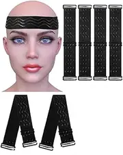 Wig Elastic Band Non-Skid Wig Grip Band Straps Adjustable, 6Pcs Wig Belts Wig Band Wig Edges Band Washable Wig Fixation Bands, Wig Elastic Band Wigs Strap Wig Strap Wig Bands Elastic Buckle Bands