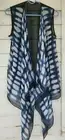 Women's Blue Printed Wrap, Sheer, one size Unique!