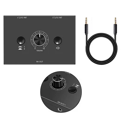 3.5mm Audio Switcher Selector Stereo Audio Switcher Splitter 1x2 / 2x1