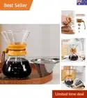 Pour Over Coffee Maker Glass Coffee Pot Manual Drip Coffee Brewer with coffee...
