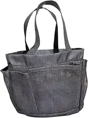[Frediuo] Mesh Beach Bag with Pockets for Sand Toys High Capacity Foldable Pool Tote Tote Handbag for Picnic Travel Holiday Women Men