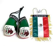 Mexico Flag and Mexican Boxing Gloves Combo - Show Your Pride with Car and Home Decoration Accessories Decoration