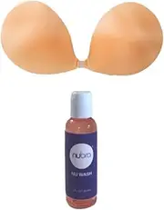 [NuBra] Seamless Push Up Adhesive Bra with Molded Pads (SE998) and Cleanser (N112)