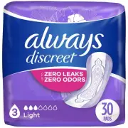 Always Discreet Incontinence Pads for Women