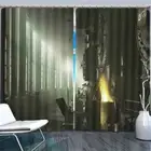 Living Relaxed Edge 3D Curtain Blockout Photo Printing Curtains Drape Fabric
