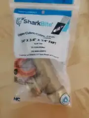 New Sharkbite 3/4'' X 3/4'' X 3/4'' Push To Connect Brass Tee FNPT Copper CPVC